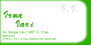 irma vari business card